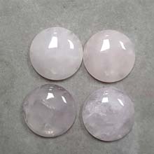 22MM ROUND CABOCHON ROSE QUARTZ(4PCS/BAG)